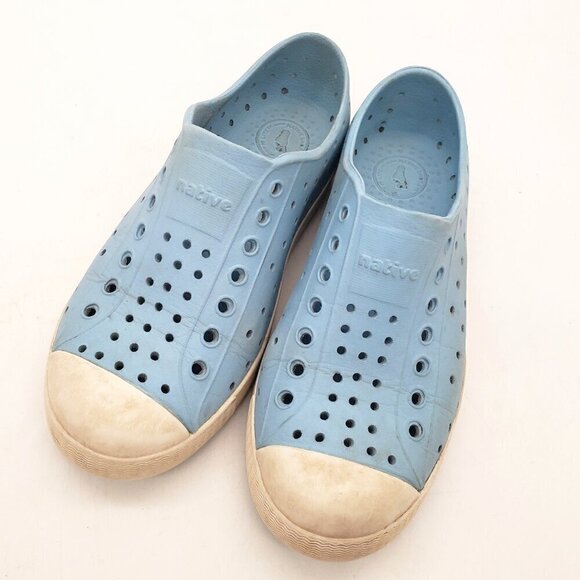 Native Shoes Children's Size 13 Light Blue and White 8 inches long - Picture 1 of 9